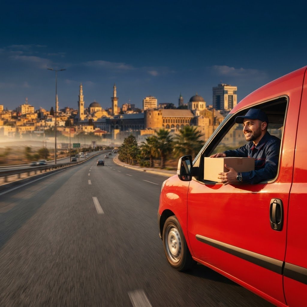 شاحنة توصيل SPEEDEX CARGO في مدينة سورية